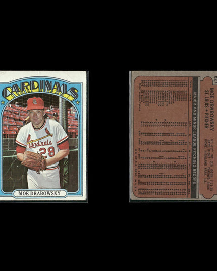 1972 Topps St. Louis Cardinals Team Lot (11 Cards) Vintage Baseball MLB