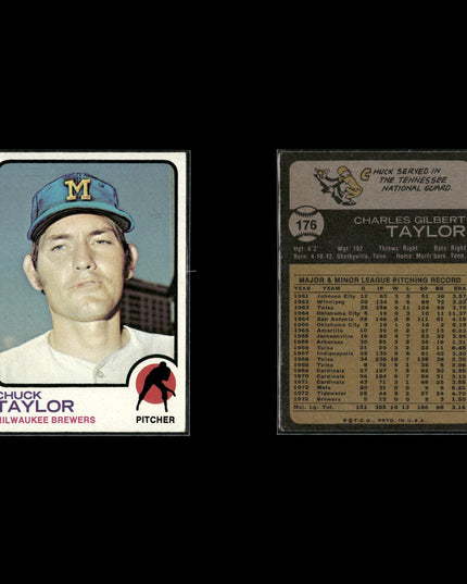 10-Card Lot Vintage 1973 Topps Milwaukee Brewers | MLB Baseball Trading Cards