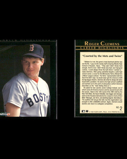 Roger Clemens 12-Card Lot Yankees HOF Pitcher World Series Era