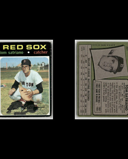 20-Card Lot Vintage 1971 Topps Boston Red Sox | MLB Baseball Trading Cards