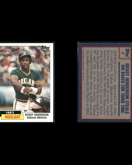 Rickey Henderson 12-Card Lot Yankees HOF Leadoff Legend