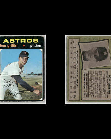 20-Card Lot Vintage 1971 Topps Houston Astros | MLB Baseball Trading Cards Topps
