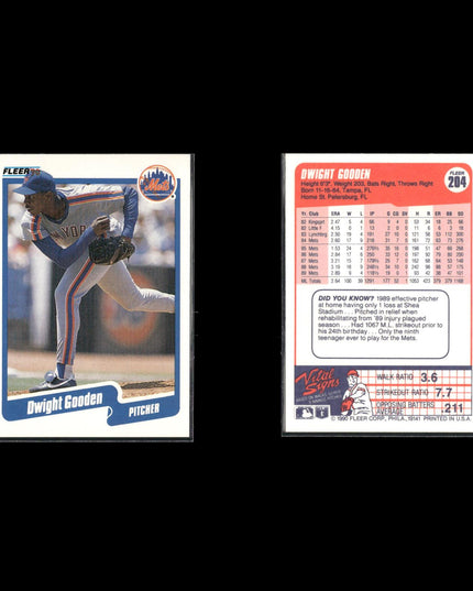 Dwight Gooden 11-Card Lot Mets 80s Star Cy Young Pitcher