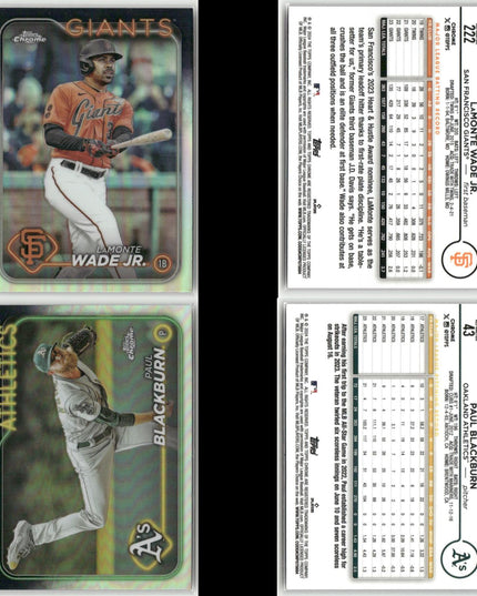 2024 Topps Chrome & Update Refractors Lot (29) RCs, Stars, ASG