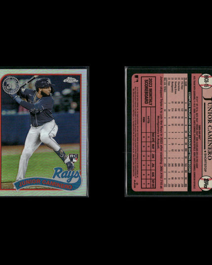 Junior Caminero 12-Card Lot Tampa Bay Rays Top Prospect