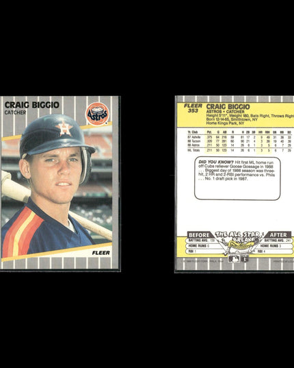 Craig Biggio 12-Card Lot Houston Astros HOF 3,000 Hits Legend