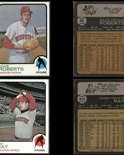 36-Card Lot Vintage 1973 Topps Houston Astros | MLB Baseball Trading Cards Topps