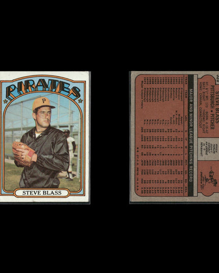 1972 Topps Pittsburgh Pirates Team Lot (14 Cards) Vintage Baseball MLB