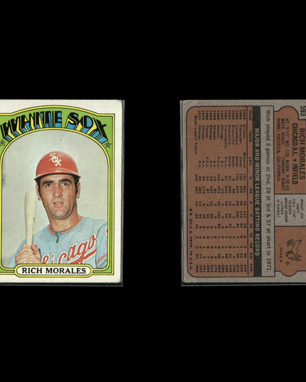 1972 Topps Chicago White Sox Team Lot (12 Cards) Vintage Baseball MLB