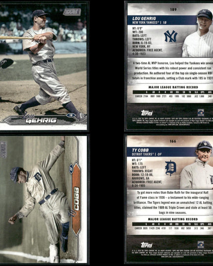 2024 Topps Stadium Club Legends Lot – 26 Cards – HOF Stars & Vintage Icons