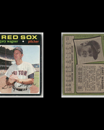 20-Card Lot Vintage 1971 Topps Boston Red Sox | MLB Baseball Trading Cards