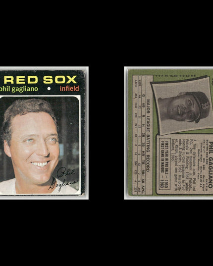 20-Card Lot Vintage 1971 Topps Boston Red Sox | MLB Baseball Trading Cards