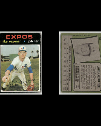 19-Card Lot Vintage 1971 Topps Montreal Expos | MLB Baseball Trading Cards Topps