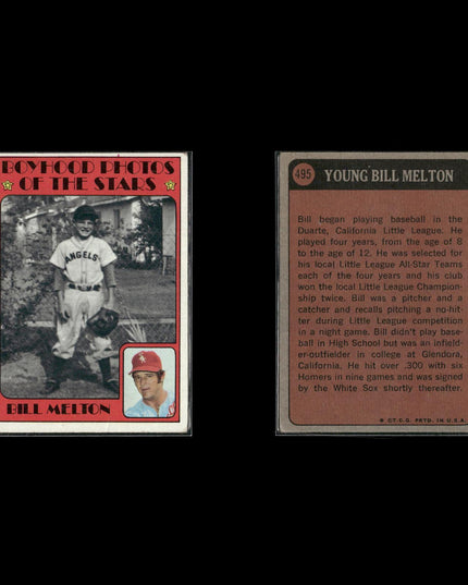 18-Card Lot Vintage 1972–73 Topps Boyhood Photos | MLB Baseball Trading Cards