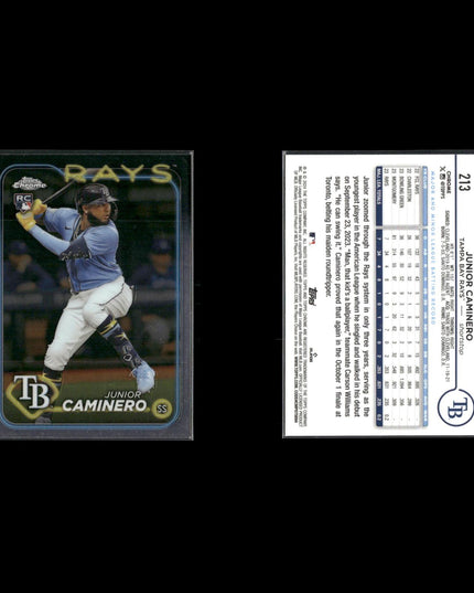 Junior Caminero 12-Card Lot Tampa Bay Rays Top Prospect