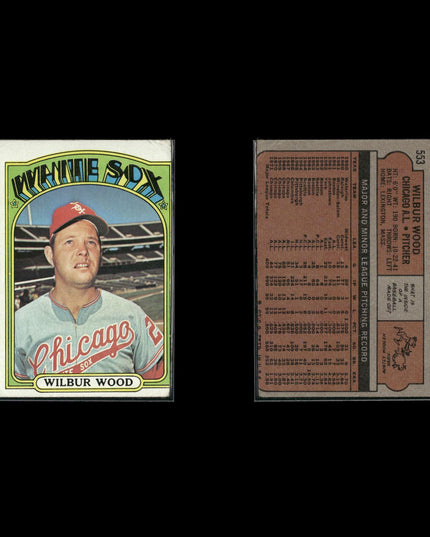 1972 Topps Chicago White Sox Team Lot (12 Cards) Vintage Baseball MLB