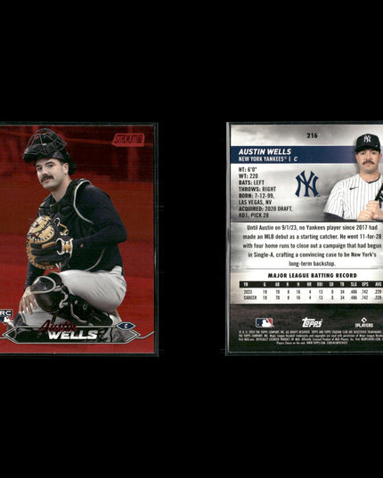 2024 Topps Stadium Club Red Parallel Cards Lot (12) MLB Inserts RCs