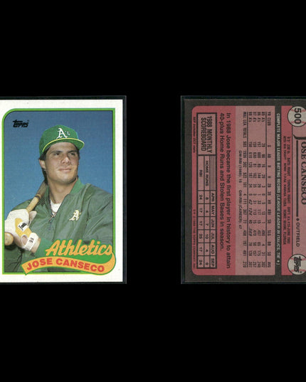 Jose Canseco 15-Card Lot Oakland A’s Bash Brother MVP Power Bat