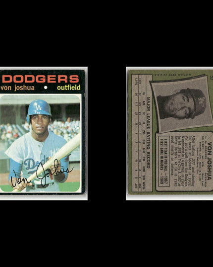 12-Card Lot Vintage 1971 Topps LA Dodgers | MLB Baseball Trading Cards Team Lot
