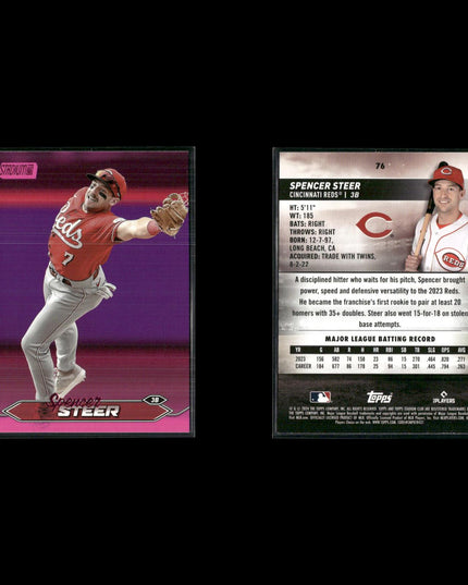 2024 Topps Stadium Club Pink Parallel Cards Lot (16) MLB Inserts RCs