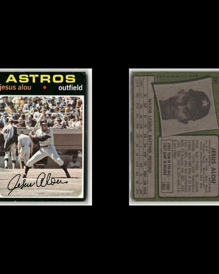 20-Card Lot Vintage 1971 Topps Houston Astros | MLB Baseball Trading Cards Topps