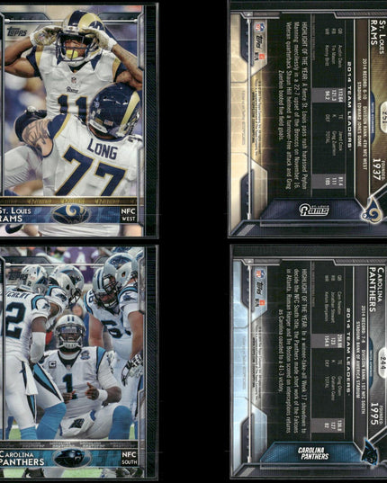 2015 Topps Football Team Set Lot (33 Cards) NFL Trading Cards