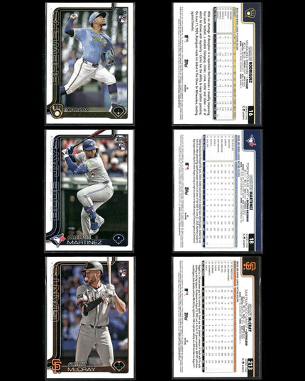 2025 Topps Rookie Cards Lot (60) MLB Baseball RC Stars + Prospects Set