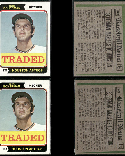 1974 Topps Traded Baseball Card Lot – 46 Cards – Vintage MLB Players