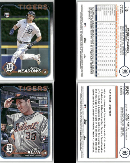 2024 Topps & Update Rookie Lot (30) RCs – Tigers, Royals, Dodgers, More