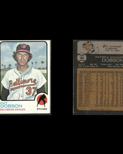 21-Card Lot Vintage 1973 Topps Baltimore Orioles | MLB Baseball Trading Cards
