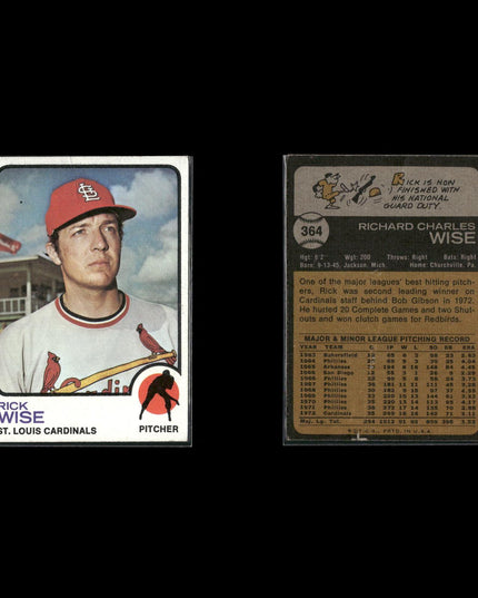 19-Card Lot Vintage 1973 Topps St. Louis Cardinals | MLB Baseball Trading Cards