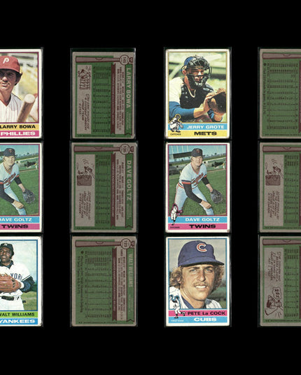 1976 Topps Baseball Card Lot – 125 Vintage MLB Cards – Bulk Collection
