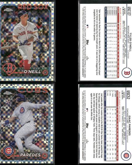 2024 Topps Chrome Update X-Fractor Lot – 26 Cards – MLB Rookies & Vets