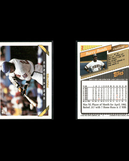 Barry Bonds 18-Card Lot SF Giants HR King 7x MVP Power Hitter