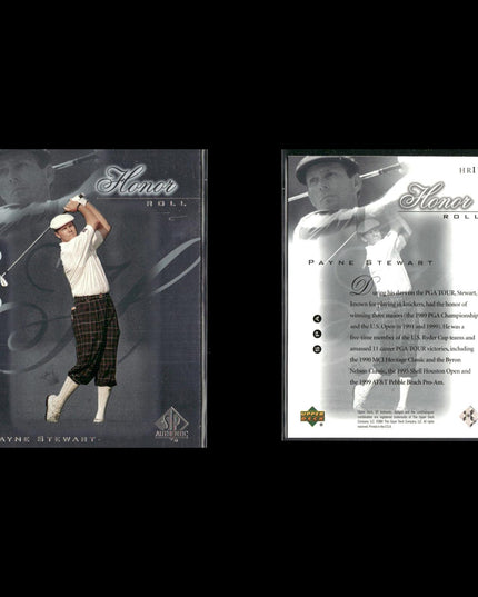 Golf Card Lot (22) Ty Tryon, Sorenstam, Tiger Woods, Howell RCs, Stewart