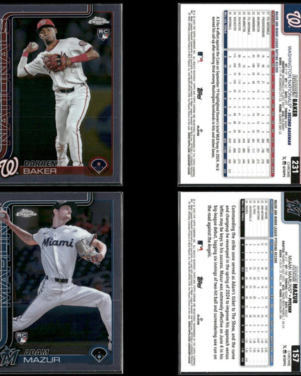 2025 Topps Chrome Rookie Lot (30) w/ Michael Harris II, Jace Jung, Seiya Suzuki RCs