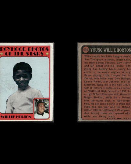 18-Card Lot Vintage 1972–73 Topps Boyhood Photos | MLB Baseball Trading Cards