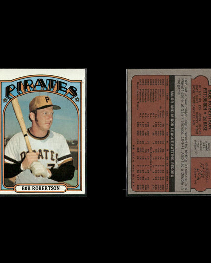 1972 Topps Pittsburgh Pirates Team Lot (14 Cards) Vintage Baseball MLB