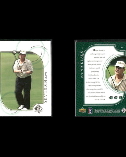 Jack Nicklaus Golf Card Lot (19) 2001–2003 Upper Deck SP, Gallery, Inserts