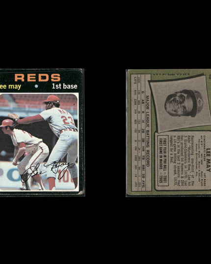 1971 Topps Baseball Lot (21) w/ Ted Simmons RC, Bill Mazeroski, Lee May Stars