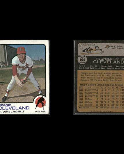 19-Card Lot Vintage 1973 Topps St. Louis Cardinals | MLB Baseball Trading Cards
