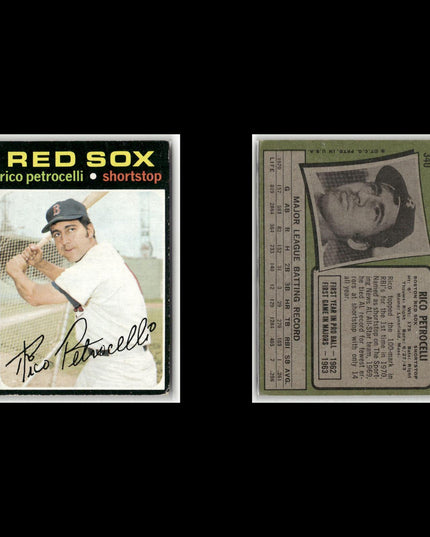 20-Card Lot Vintage 1971 Topps Boston Red Sox | MLB Baseball Trading Cards