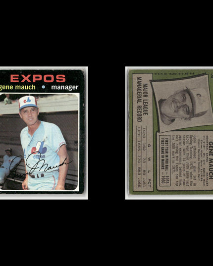 19-Card Lot Vintage 1971 Topps Montreal Expos | MLB Baseball Trading Cards Topps