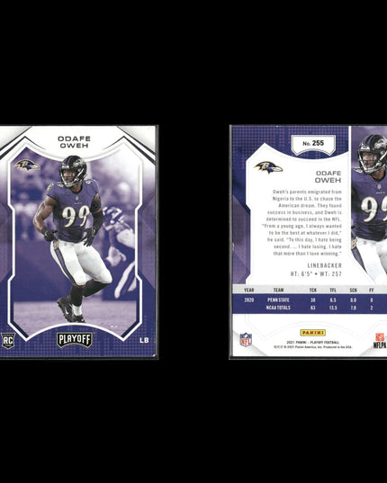 2021 Panini Playoff Football Lot (17 Cards) NFL Trading Cards