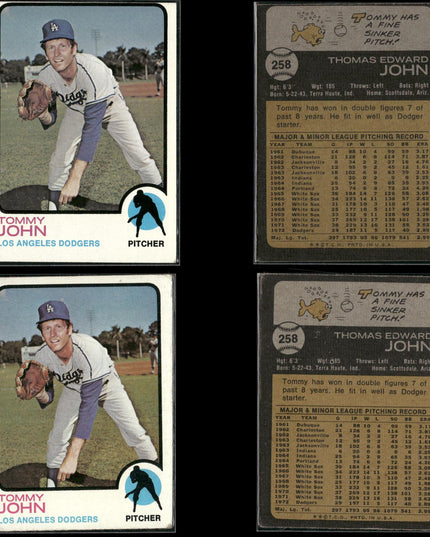 31-Card Lot Vintage 1973 Topps LA Dodgers | MLB Baseball Trading Cards Vintage