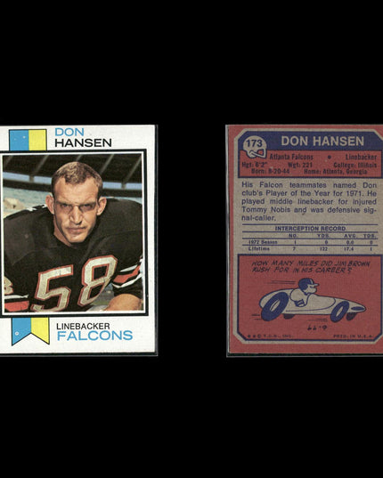 1973 Topps Football Lot (18 Cards) Vintage NFL Trading Cards