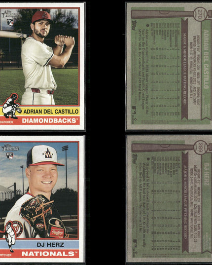 2025 Topps Heritage Rookie Cards Lot (40) MLB Baseball RC + Prospects