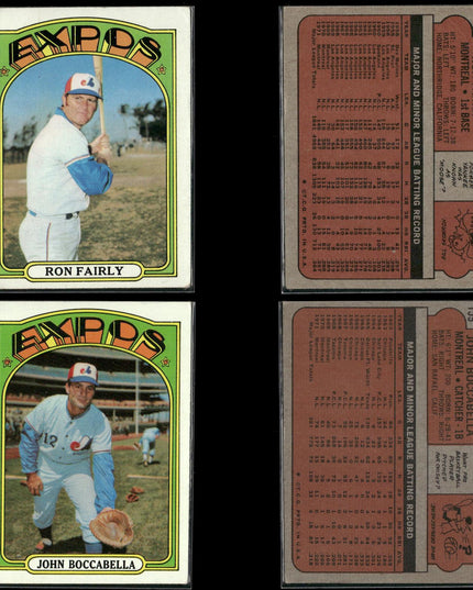 1972 Topps Montreal Expos Team Lot (25 Cards) Vintage Baseball MLB
