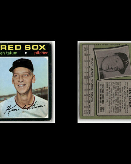 20-Card Lot Vintage 1971 Topps Boston Red Sox | MLB Baseball Trading Cards