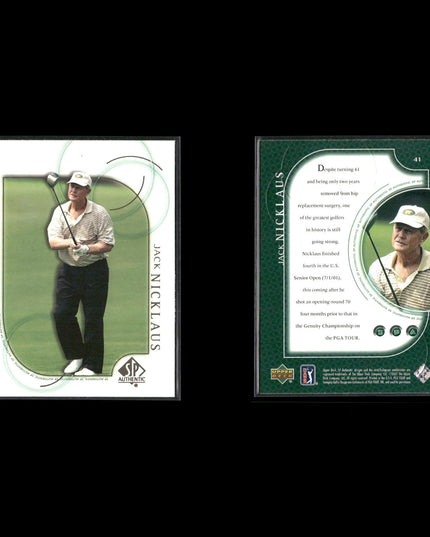 Jack Nicklaus Golf Card Lot (19) 2001–2003 Upper Deck SP, Gallery, Inserts